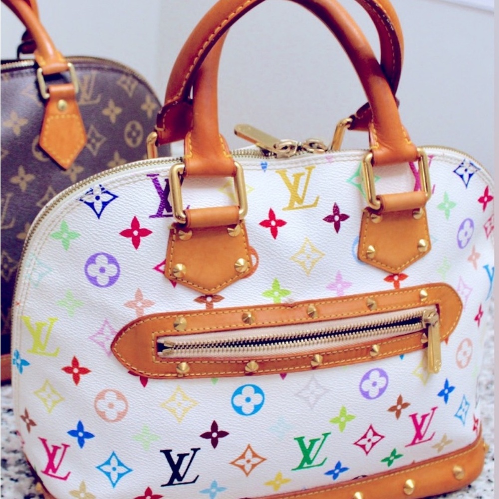 Louis Vuitton Multicolor Monogram Tote with Tan Accents - Picture 3 of 9